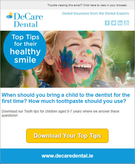 DeCare Dental hidden Sugars email campaign 1