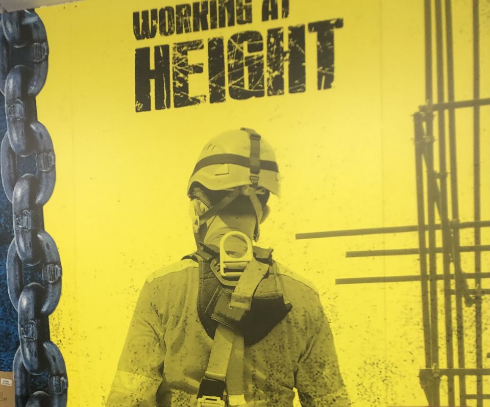 Wall print of a construction worker
