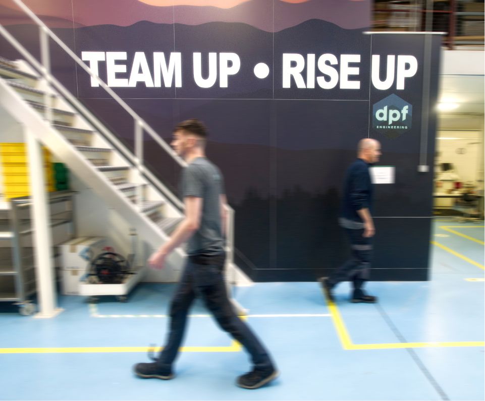 DPF staff walking, blurry picture.