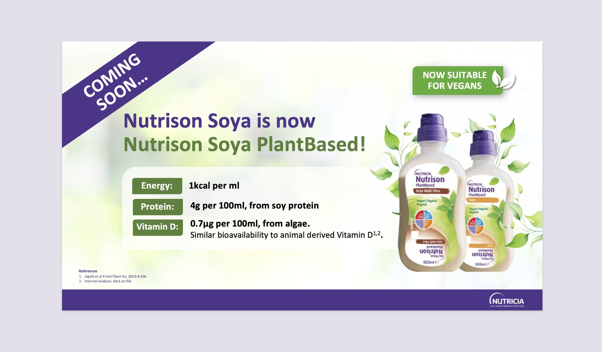 Poster for Nutricia for soya plantbased